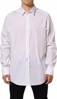 White Cotton Long Sleeves Men Dress Shirt 5