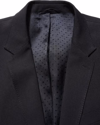 Dark Blue Wool Slim Fit Formal Men 2 Piece Suit