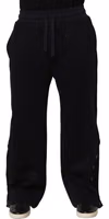 Black Drawstring Viscose Jogger Men Sweatpants Pants 5