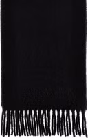 Black Alpaca Leather Scarf 2