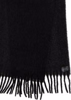 Black Alpaca Leather Scarf 3