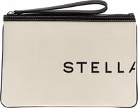 Beige Cotton Clutch Bag 1