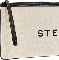 Beige Cotton Clutch Bag 3