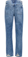 Blue Cotton Straight-Leg Jeans 2