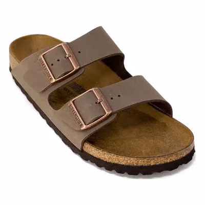 Brown Leather Flat Sandals