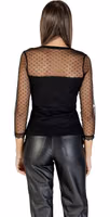 Black Polyester Blouse 2