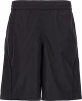 Black Polyester Bermuda Shorts 1