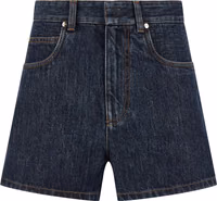 Blue Cotton Bermuda Shorts 1