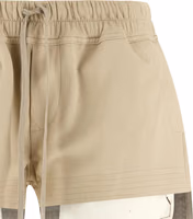 Beige Lamb Leather Bermuda Shorts 3