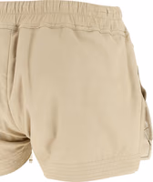 Beige Lamb Leather Bermuda Shorts 4