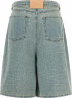 Blue Cotton Bermuda Shorts 2