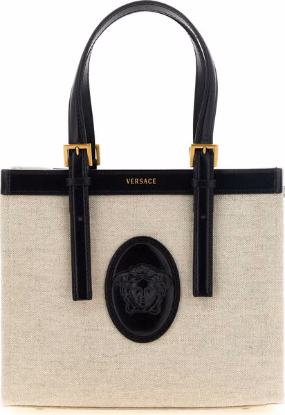 Beige Linen Tote Bag