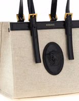 Beige Linen Tote Bag 3