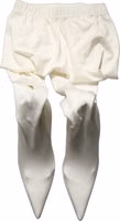 White High Heels Pumps Jersey Tights Shoes 1