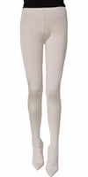 White High Heels Pumps Jersey Tights Shoes 2