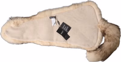 Brown Frost Fox Fur Neck Warmer Winter Scarf