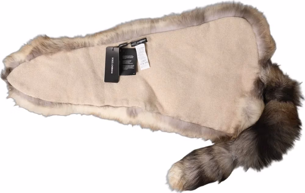 Brown Frost Fox Fur Neck Warmer Winter Scarf
