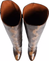 Brown Exotic Leather Knee High Boots Shoes 5