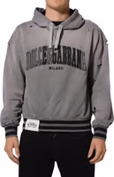 Gray Graphic Hooded Sweatshirt Men Sweater 2