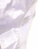 بكيني نسائي عالي الخصر من ساتان أبيض 3