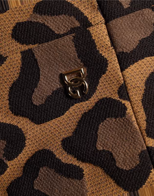 Brown LeopardPrint Flared A-line Mini Dress