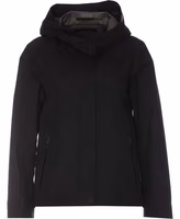 Black Polyester Shell Jacket 1