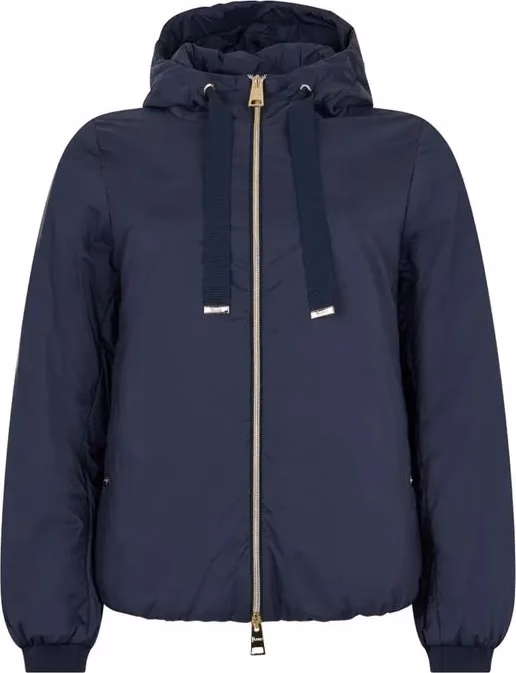 Blue Polyamide Full-Length Jacket