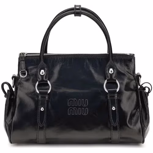 Black Calf Leather Bos Taurus Handbag