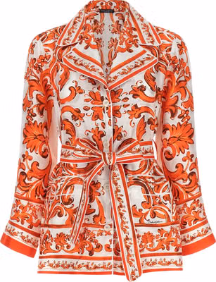 Orange Silk Blouse
