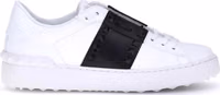 White Calf Leather Bos Taurus Low Top Sneakers 1