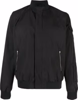Black Polyester Bomber 1