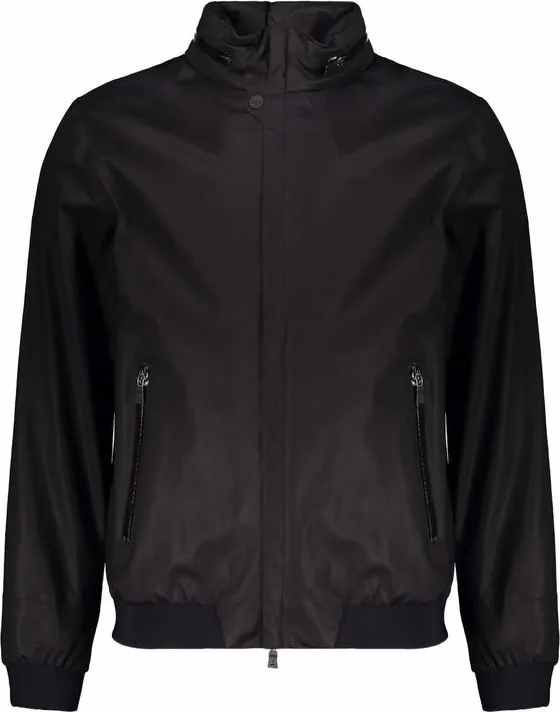 Black Cotton Full-Length Jacket