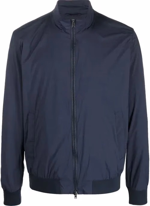 Blue Polyester Bomber