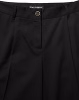 Black High Waist Straight Dress Trouser Pants 1
