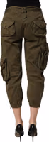 Olive Green High Waist Cargo Trouser Pants 1