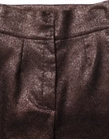 Metallic Brown High Waist Tapered Leg Pants 1