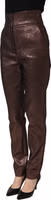 Metallic Brown High Waist Tapered Leg Pants 3
