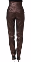 Metallic Brown High Waist Tapered Leg Pants 4