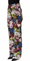 Multicolor Floral High Waist Wide Leg Pants 3