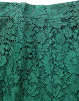 Green Lace High Waist Mermaid Midi Skirt 1
