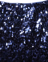 Blue Sequin High Waist PencilCut Midi Skirt 1