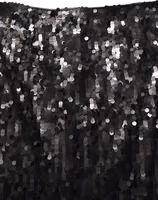 Black Sequin High Waist Pencil Midi Skirt 4