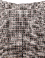 Brown Tweed High Waist A-line Mini Skirt 1