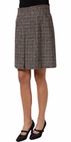 Brown Tweed High Waist A-line Mini Skirt 3
