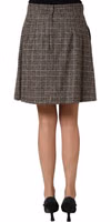 Brown Tweed High Waist A-line Mini Skirt 4