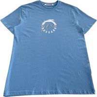 Light Blue Cotton Men T-Shirt 1