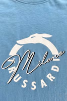 Light Blue Cotton Men T-Shirt 3