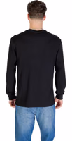 Black Cotton Long Sleeve T-Shirt 2