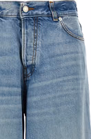 Blue Cotton Straight-Leg Jeans 3