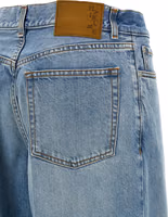 Blue Cotton Straight-Leg Jeans 4